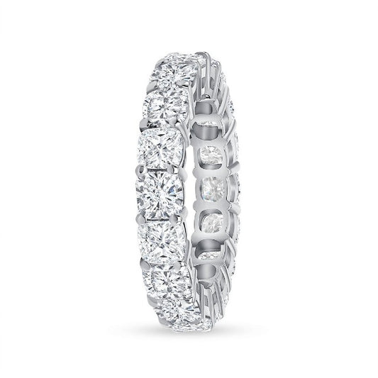 18K White Gold Diamond Cushion Cut Eternity Band