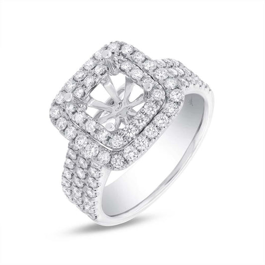 18k White Gold Diamond Semi-mount Ring - 1.08ct