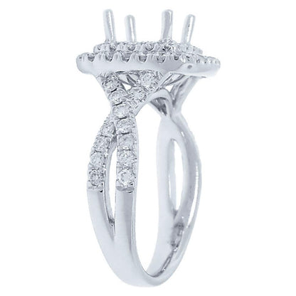 18k White Gold Diamond Semi-mount Ring - 0.95ct