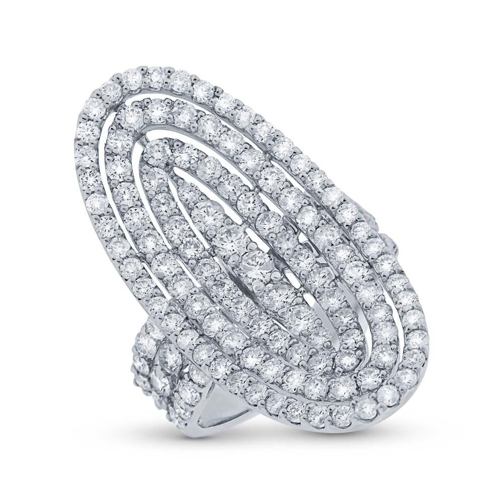 18k White Gold Diamond Lady's Ring - 4.08ct