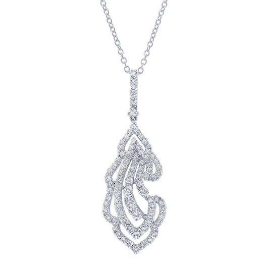 18k White Gold Diamond Pendant - 2.11ct