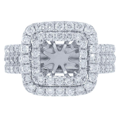 18k White Gold Diamond Semi-mount Ring - 1.08ct