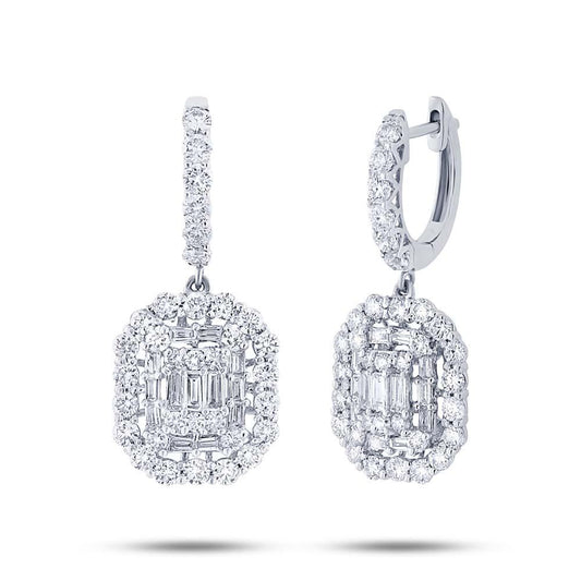 18k White Gold Diamond Earring - 2.35ct
