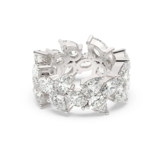 18K White Gold Diamond Wedding Band