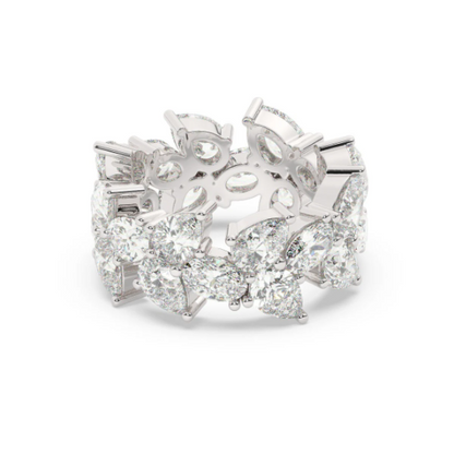 18K White Gold Diamond Wedding Band