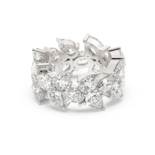 18K White Gold Diamond Wedding Band