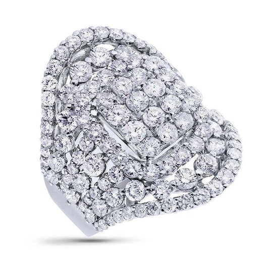 18k White Gold Diamond Lady's Ring - 4.53ct