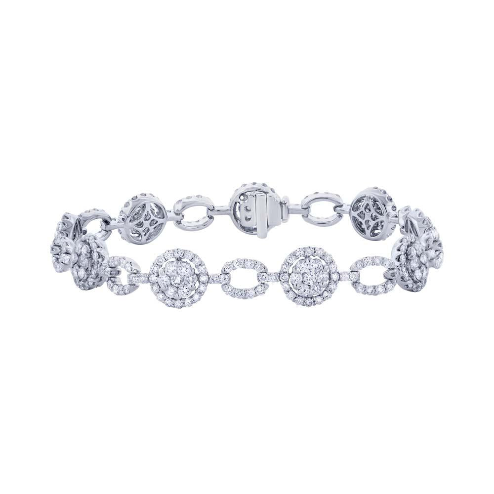 18k White Gold Diamond Lady's Bracelet - 5.12ct