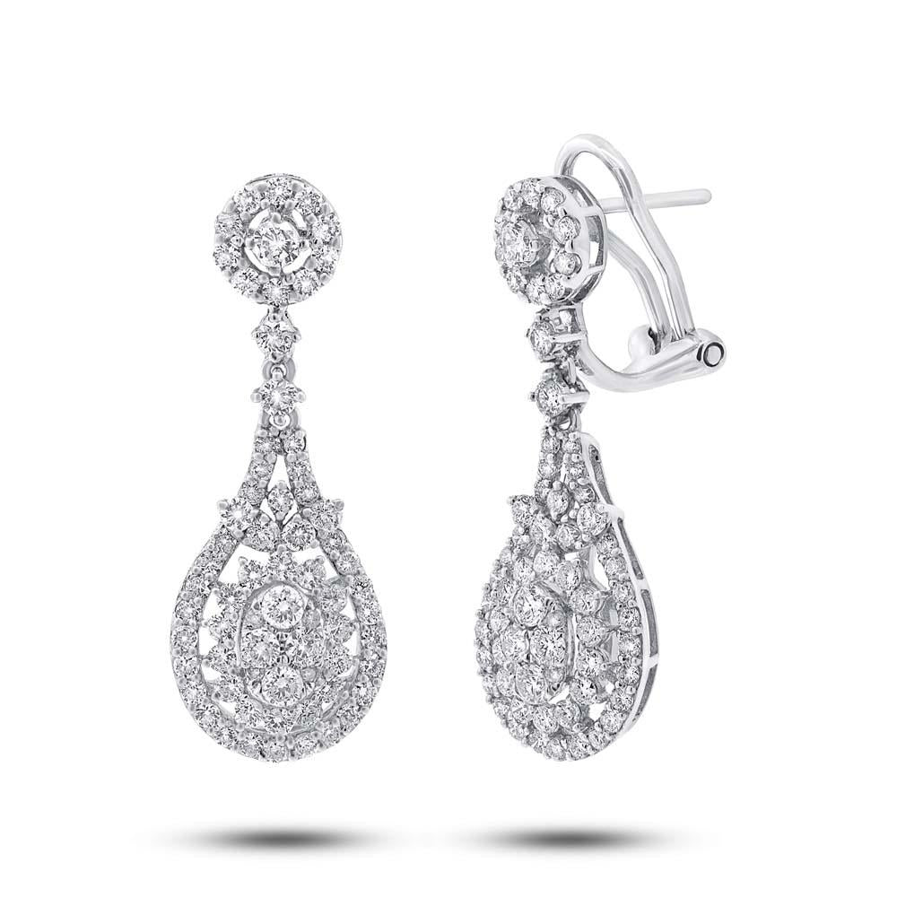 18k White Gold Diamond Earring - 2.01ct
