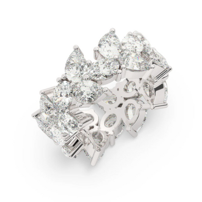 18K White Gold Diamond Wedding Band