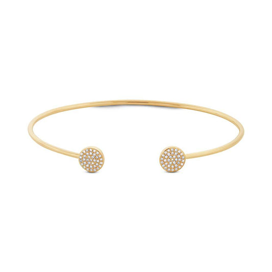 14k Yellow Gold Diamond Bangle - 0.21ct