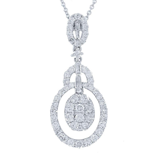 18k White Gold Diamond Pendant - 1.20ct