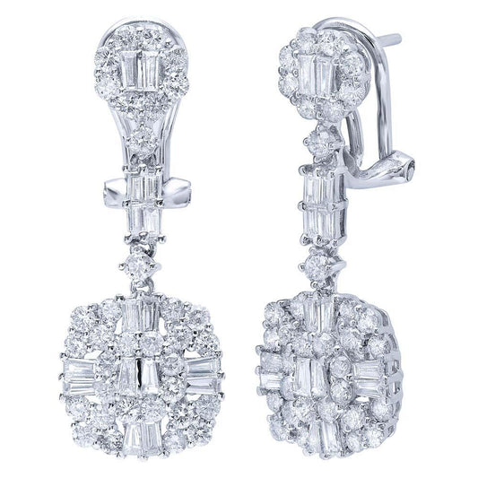 18k White Gold Diamond Earring - 2.36ct