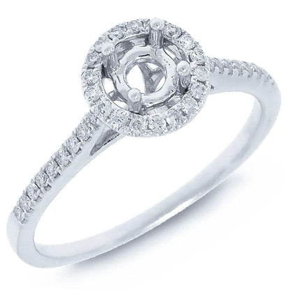 14k White Gold Diamond Semi-mount Ring - 0.20ct