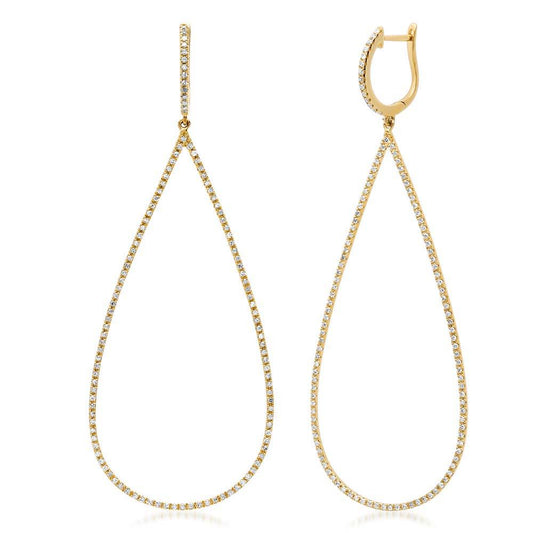 14k Yellow Gold Diamond Earring - 0.75ct