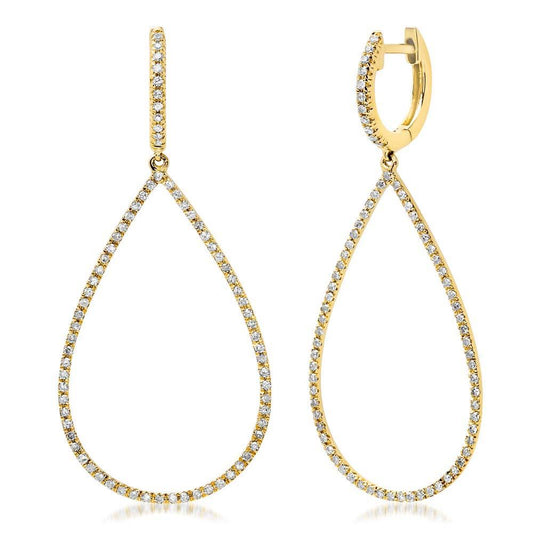 14k Yellow Gold Diamond Earring - 0.52ct