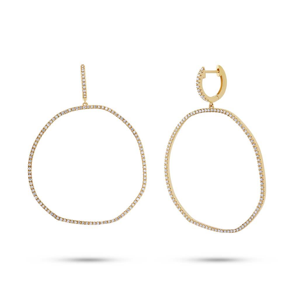 14k Yellow Gold Diamond Earring - 0.71ct