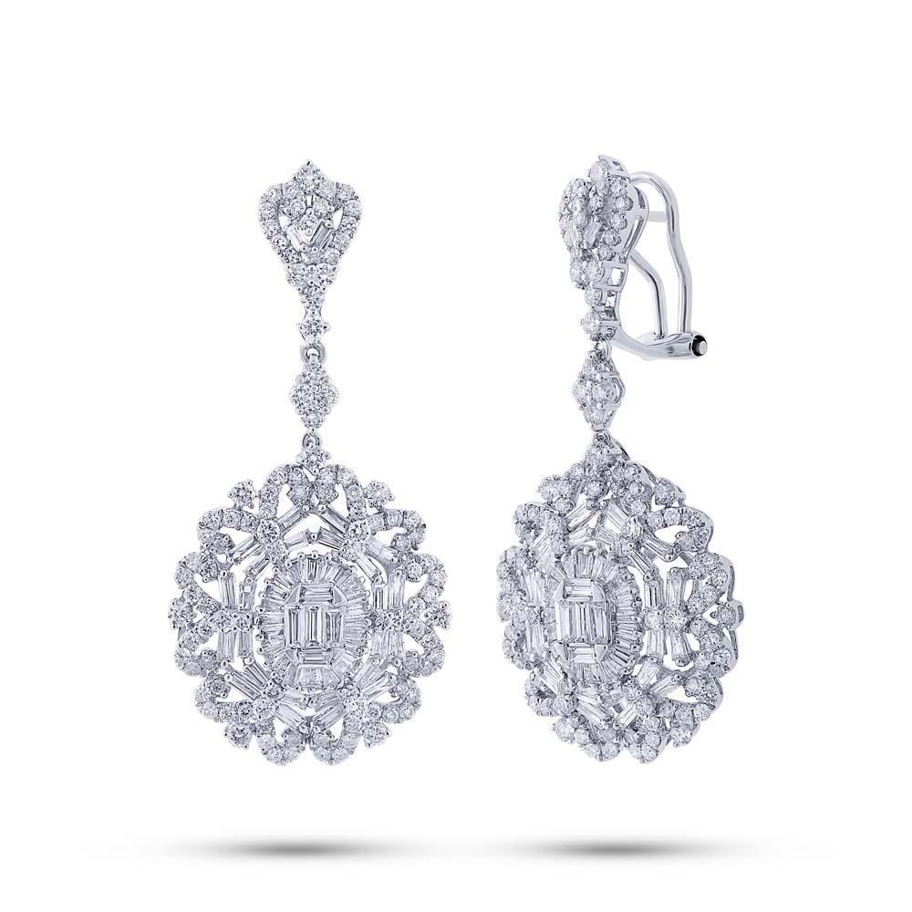 18k White Gold Diamond Earring - 4.72ct