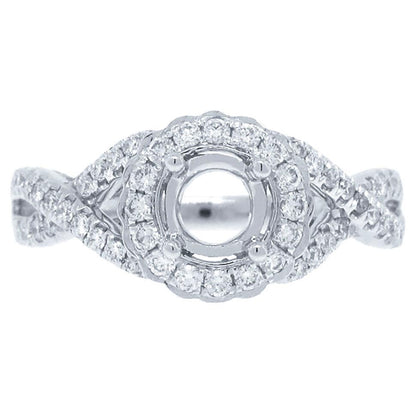 14k White Gold Diamond Semi-mount Ring - 0.40ct