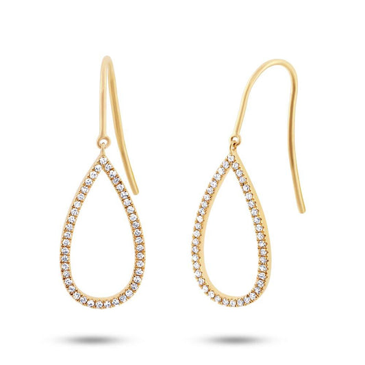 14k Yellow Gold Diamond Earring - 0.28ct