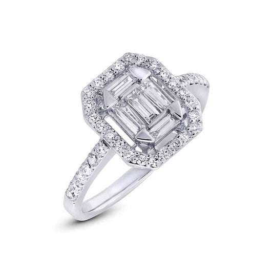 18k White Gold Diamond Lady's Ring - 0.84ct