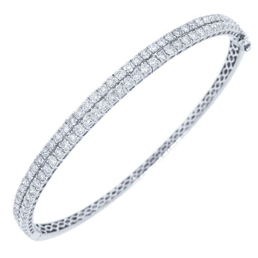 18k White Gold Diamond Bangle - 2.09ct