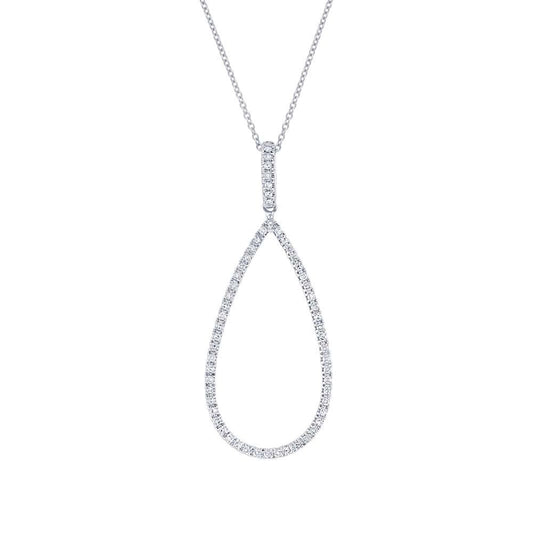 14k White Gold Diamond Pendant - 0.17ct