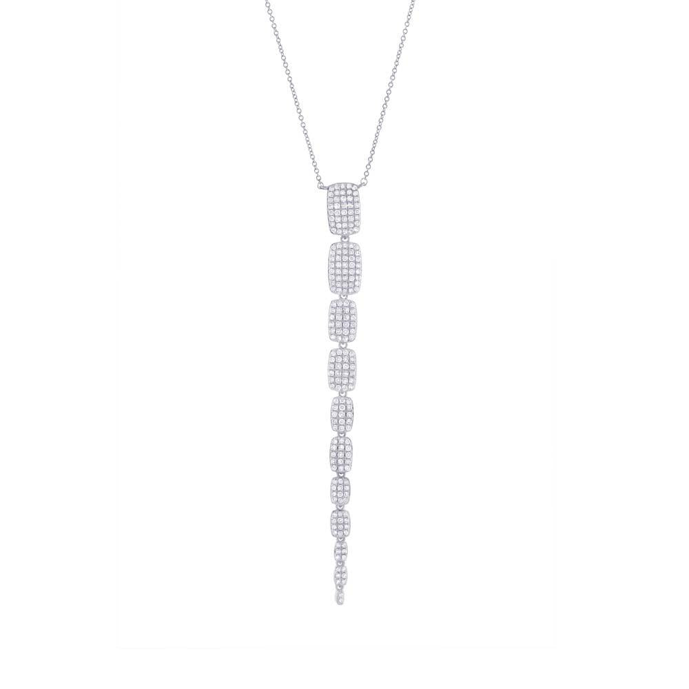 14k White Gold Diamond Serpentine Necklace - 0.68ct V0043