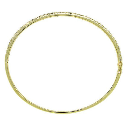 14k Yellow Gold Diamond Bangle - 0.90ct