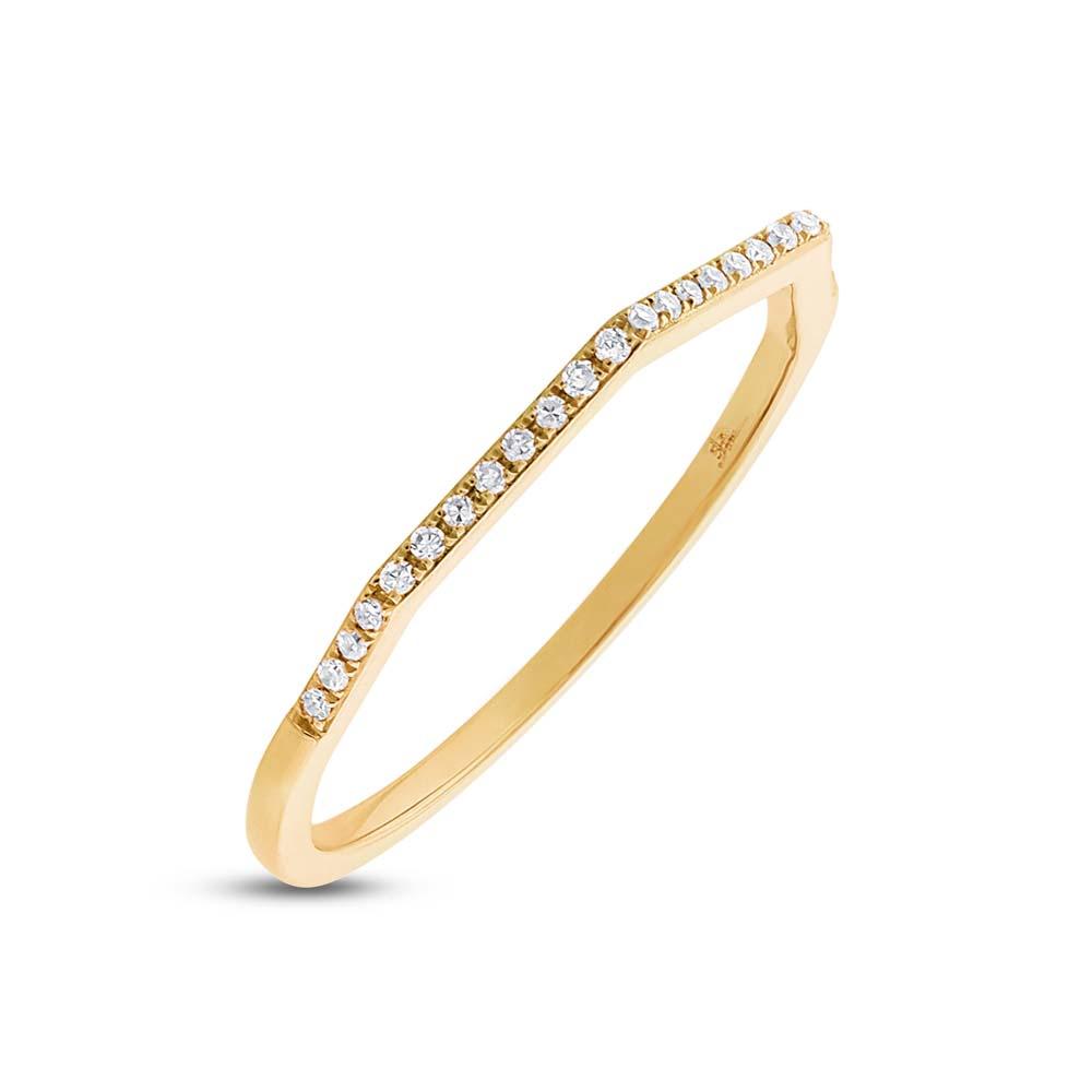 14k Yellow Gold Diamond Lady's Ring Size 6 - 0.07ct