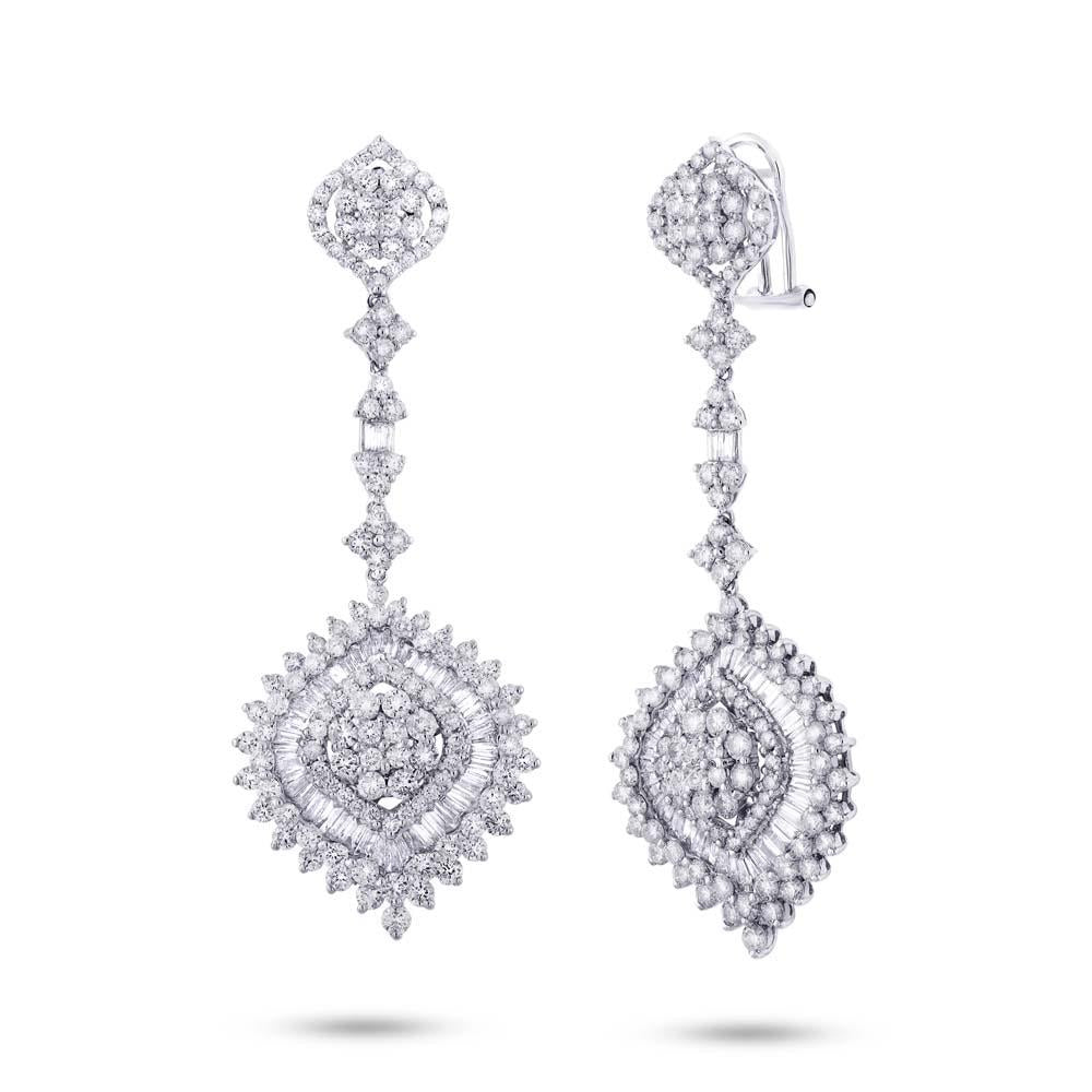 18k White Gold Diamond Earring - 8.47ct