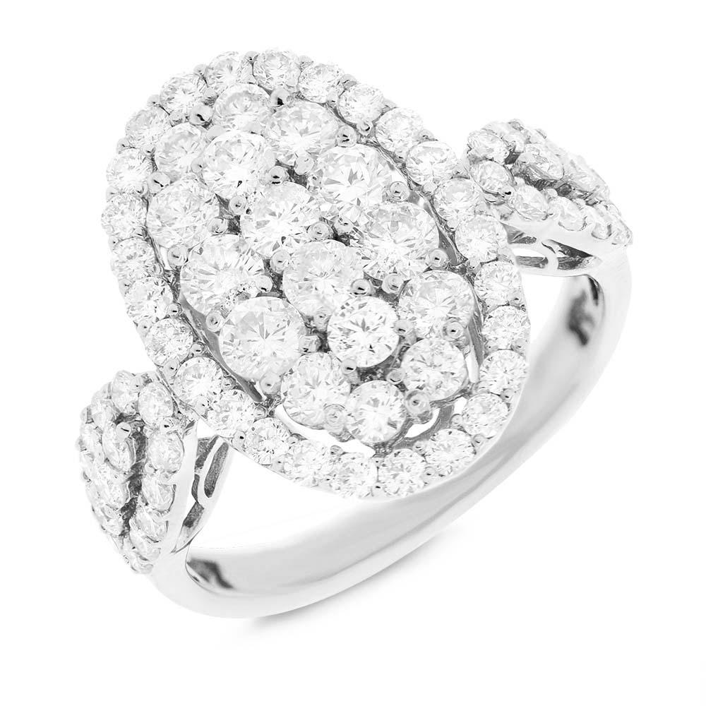 18k White Gold Diamond Lady's Ring - 2.42ct