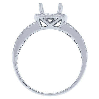 14k White Gold Diamond Semi-mount Ring - 0.52ct