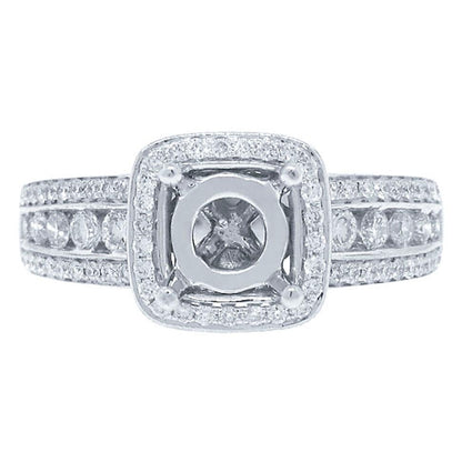 14k White Gold Diamond Semi-mount Ring - 0.52ct