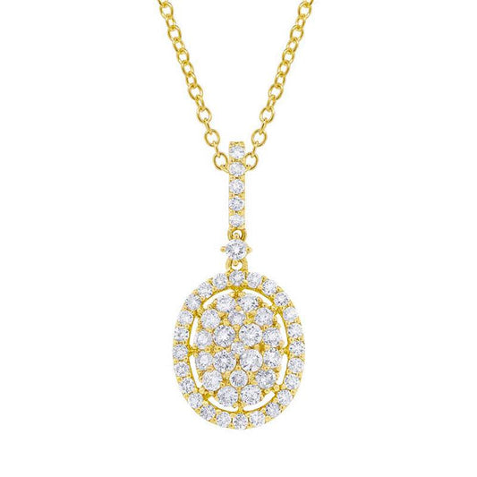 18k Yellow Gold Diamond Pendant - 0.98ct