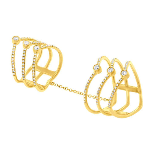 14k Yellow Gold Diamond Lady's Ring - 0.56ct