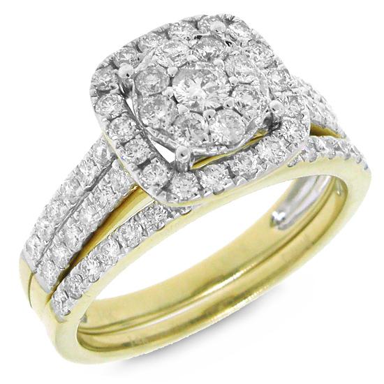 14k Yellow Gold Diamond Lady's Ring 2-pc - 1.06ct
