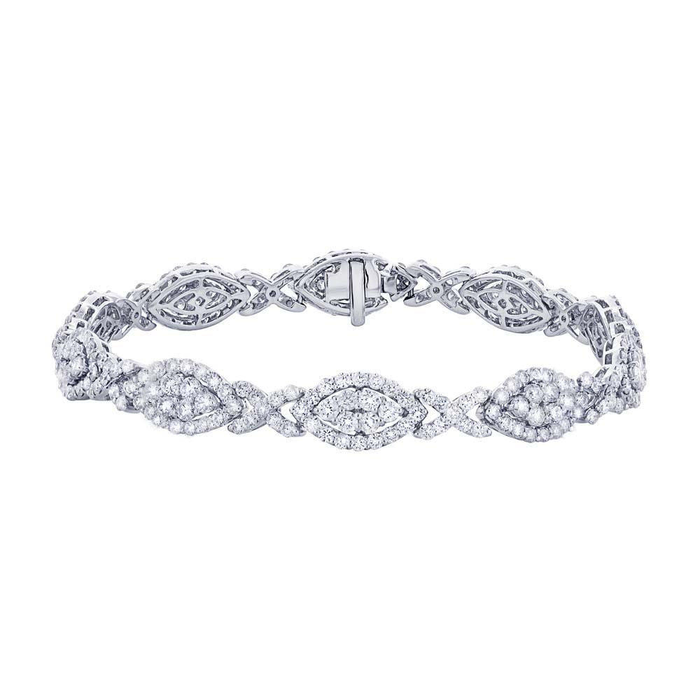 18k White Gold Diamond Lady's Bracelet - 7.06ct