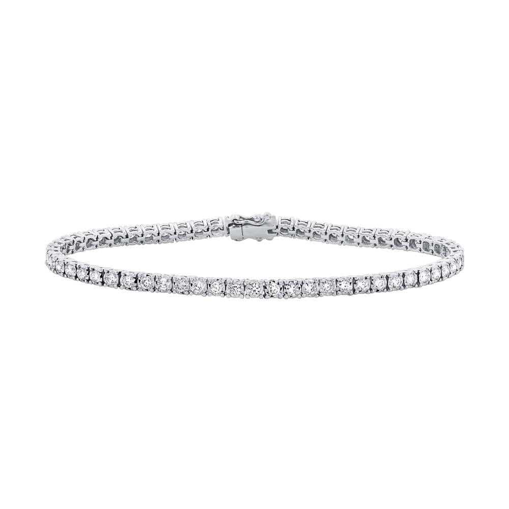 14k White Gold Diamond Lady's Bracelet - 2.02ct