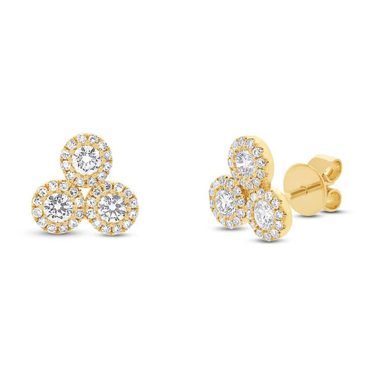 14k Yellow Gold Diamond Earring - 0.68ct