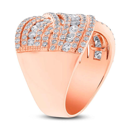 18k Rose Gold Diamond Lady's Ring - 1.89ct
