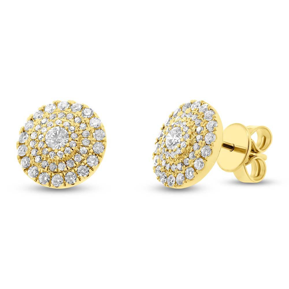 14k Yellow Gold Diamond Earring - 0.93ct