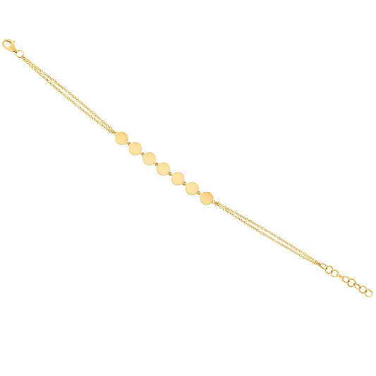 14k Yellow Gold Circle Bracelet