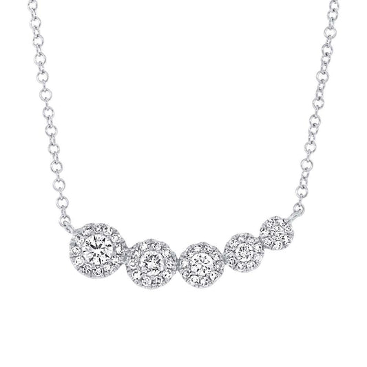14k White Gold Diamond Pendant - 0.32ct