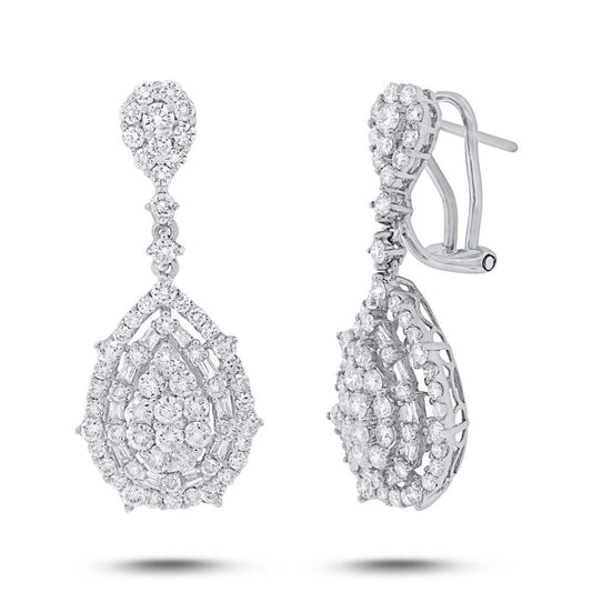 18k White Gold Diamond Earring - 2.65ct