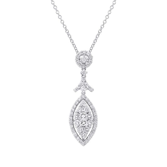 18k White Gold Diamond Pendant - 1.40ct