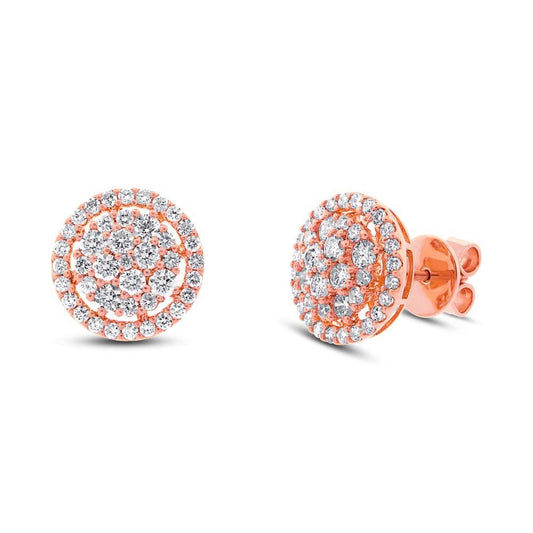 18k Rose Gold Diamond Earring - 1.37ct