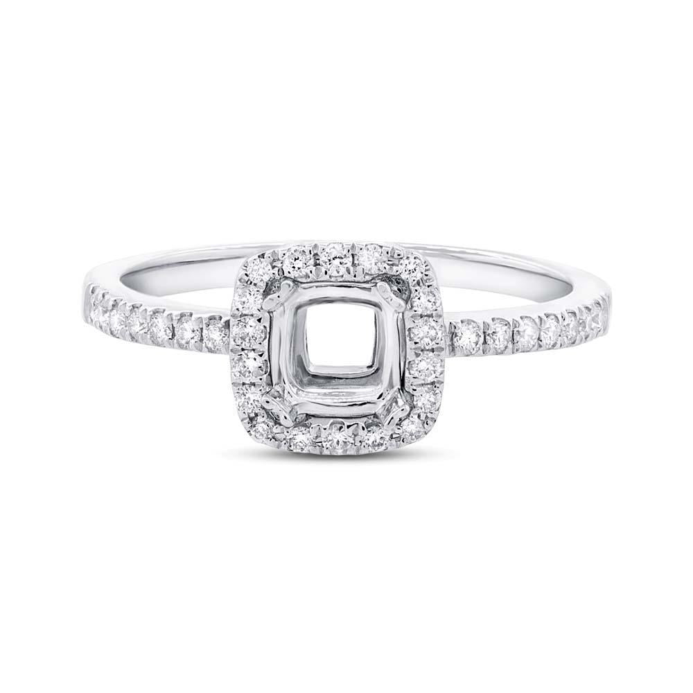 14k White Gold Diamond Semi-mount Ring - 0.25ct