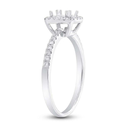 14k White Gold Diamond Semi-mount Ring - 0.25ct