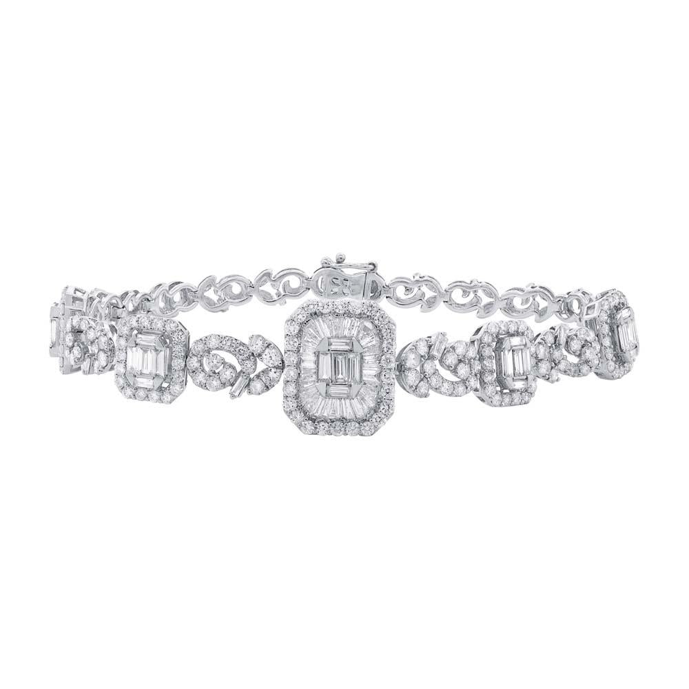 18k White Gold Diamond Lady's Bracelet - 5.25ct